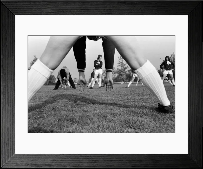 Framed Print : The British Womens football team. Pictured in Mexico City Framed Print : The British Womens football team. Pictured in Mexico City