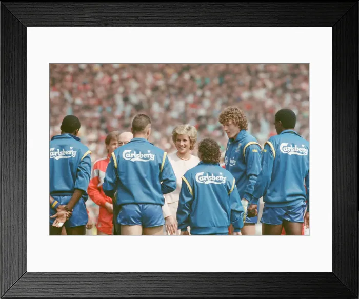 Framed Print : Liverpool verses Wimbledon. FA Cup final at Wembley Stadium Framed Print : Liverpool verses Wimbledon. FA Cup final at Wembley Stadium