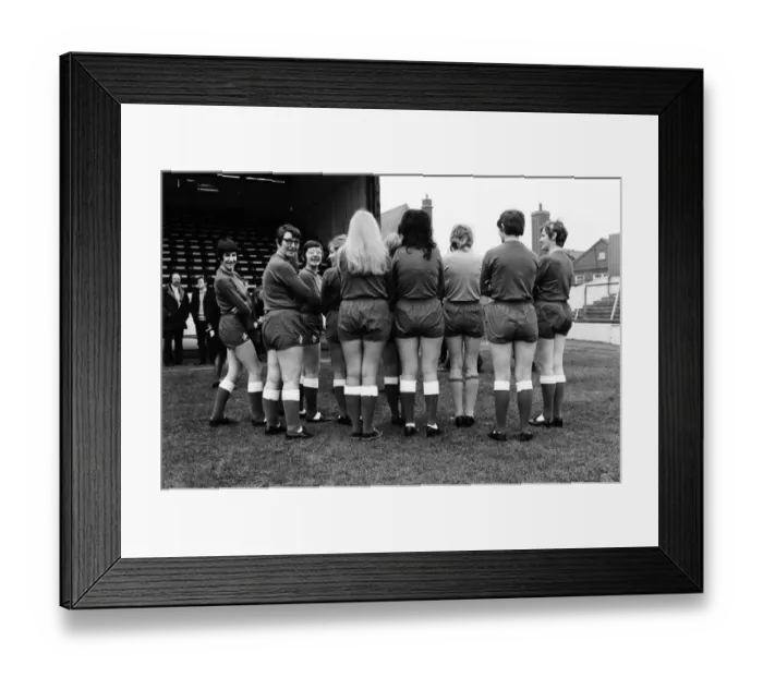 Framed Print : Sixteen traffic wardens of the Shepherds Bush area have formed their own ladies football