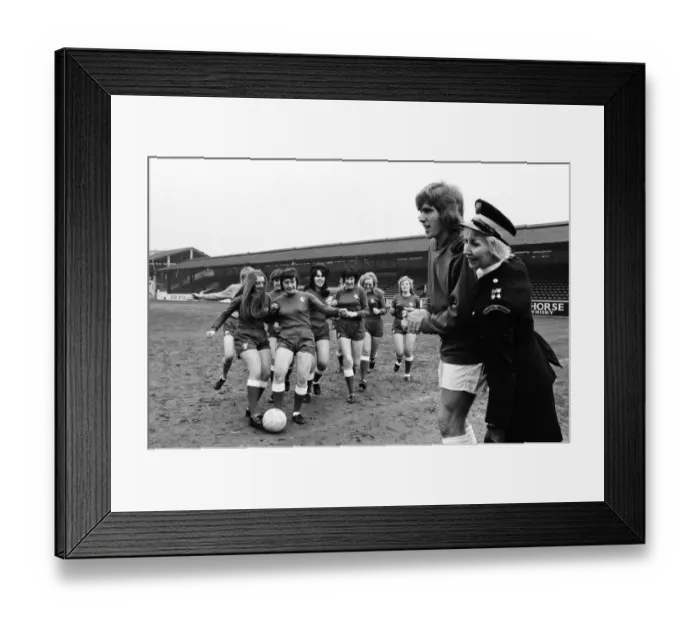 Framed Print : Sixteen traffic wardens of the Shepherds Bush area have formed their own ladies football Framed Print : Sixteen traffic wardens of the Shepherds Bush area have formed their own ladies football