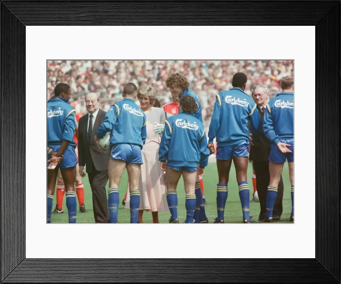 Framed Print : Liverpool verses Wimbledon. FA Cup final at Wembley Stadium Framed Print : Liverpool verses Wimbledon. FA Cup final at Wembley Stadium