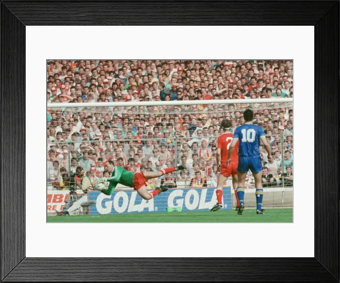 Framed Print : Liverpool verses Wimbledon. FA Cup final at Wembley Stadium Framed Print : Liverpool verses Wimbledon. FA Cup final at Wembley Stadium