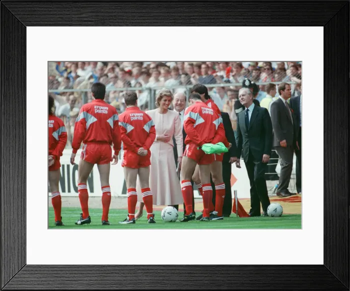 Framed Print : Liverpool verses Wimbledon. FA Cup final at Wembley Stadium Framed Print : Liverpool verses Wimbledon. FA Cup final at Wembley Stadium