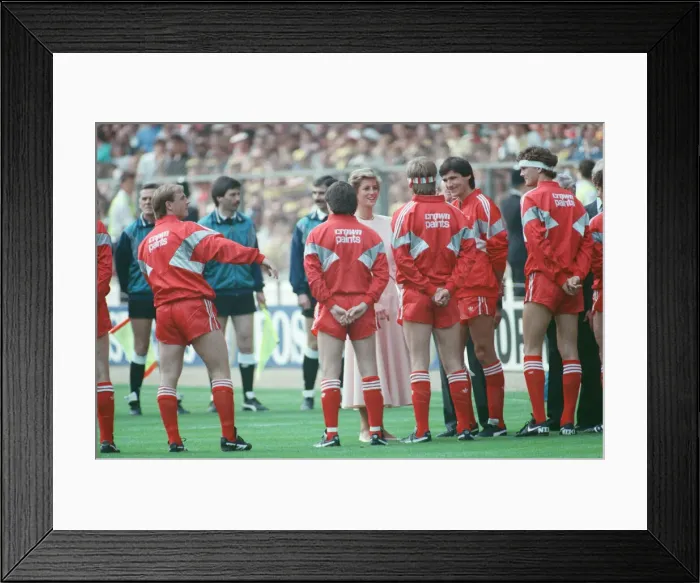 Framed Print : Liverpool verses Wimbledon. FA Cup final at Wembley Stadium Framed Print : Liverpool verses Wimbledon. FA Cup final at Wembley Stadium