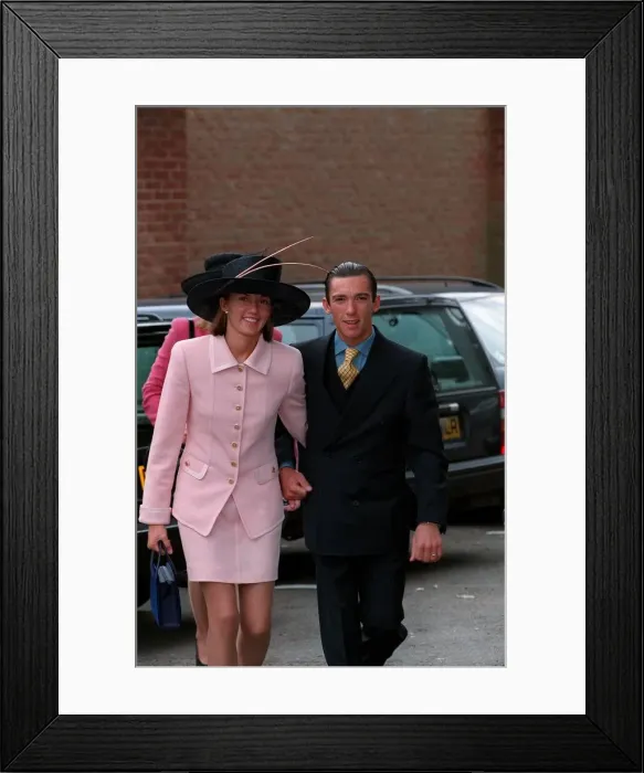 Framed Print : Frankie Dettori Jockey June 98 At Royal Ascot with his wife Framed Print : Frankie Dettori Jockey June 98 At Royal Ascot with his wife