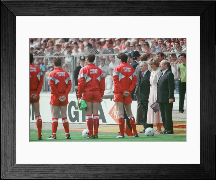 Framed Print : Liverpool verses Wimbledon. FA Cup final at Wembley Stadium Framed Print : Liverpool verses Wimbledon. FA Cup final at Wembley Stadium