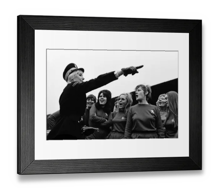 Framed Print : Sixteen traffic wardens of the Shepherds Bush area have formed their own ladies football
