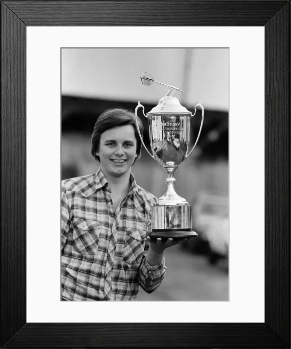Framed Print : Keith Deller, the world champion darts player. 9th January 1983 Framed Print : Keith Deller, the world champion darts player. 9th January 1983