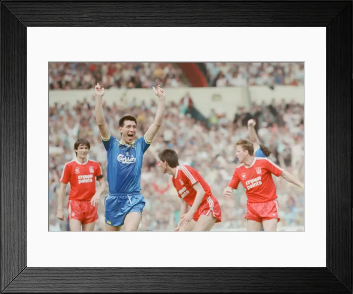 Framed Print : Liverpool verses Wimbledon. FA Cup final at Wembley Stadium Framed Print : Liverpool verses Wimbledon. FA Cup final at Wembley Stadium