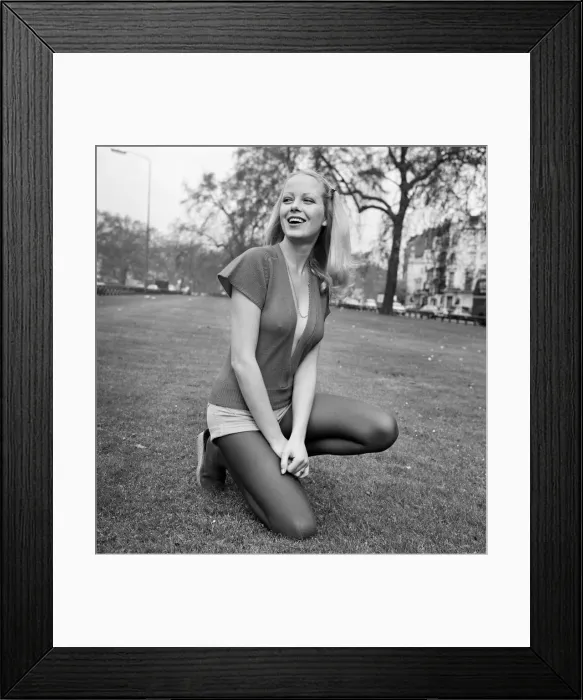 Framed Print : Knitwear fashions at Grosvenor House, London. 20th April 1972 Framed Print : Knitwear fashions at Grosvenor House, London. 20th April 1972