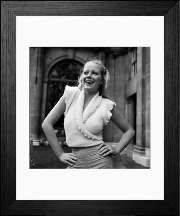 Framed Print : Knitwear fashions at Grosvenor House, London. 20th April 1972 Framed Print : Knitwear fashions at Grosvenor House, London. 20th April 1972