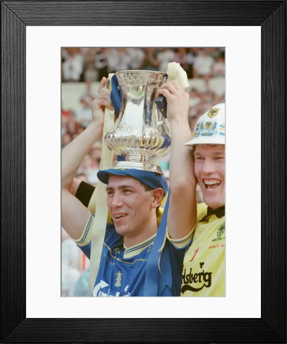 Framed Print : Liverpool verses Wimbledon. FA Cup final at Wembley Stadium Framed Print : Liverpool verses Wimbledon. FA Cup final at Wembley Stadium