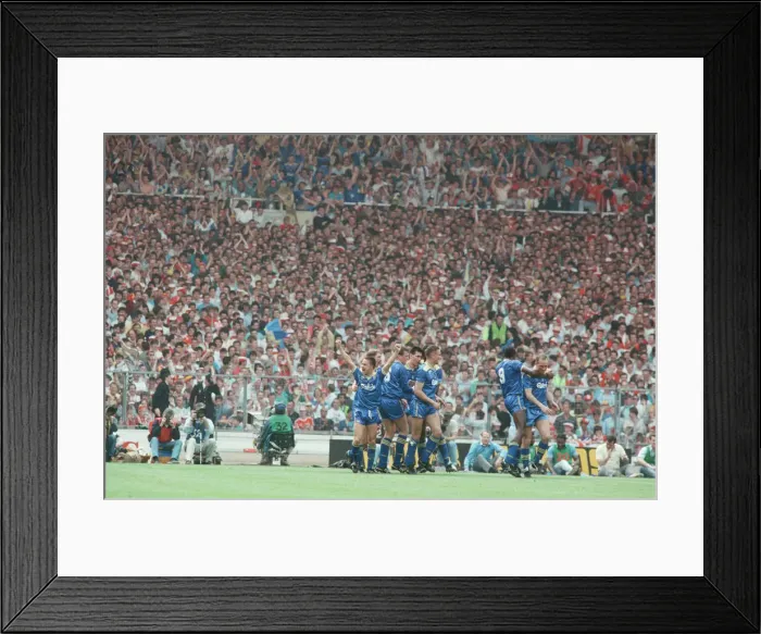 Framed Print : Liverpool verses Wimbledon. FA Cup final at Wembley Stadium Framed Print : Liverpool verses Wimbledon. FA Cup final at Wembley Stadium