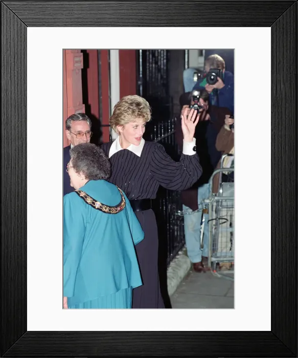 Framed Print : The Princess of Wales, Princess Diana, in her capacity as Patron Framed Print : The Princess of Wales, Princess Diana, in her capacity as Patron