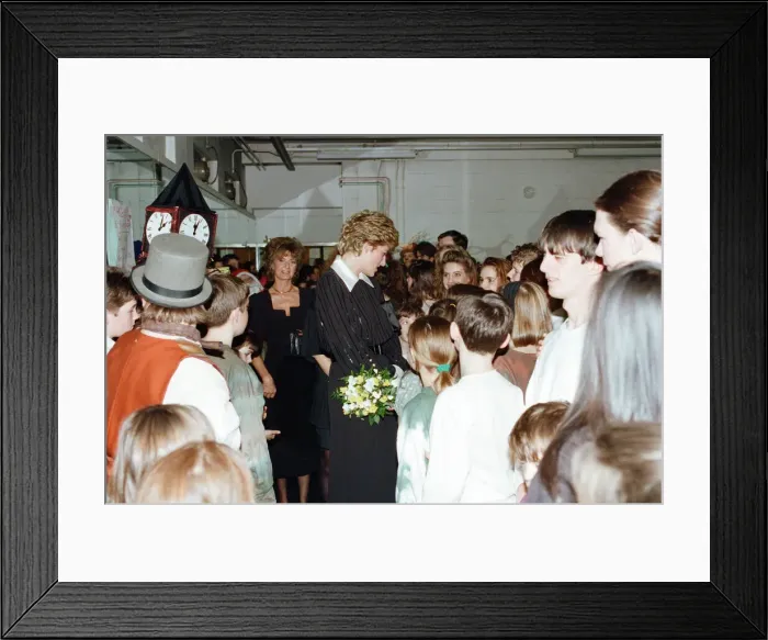 Framed Print : The Princess of Wales, Princess Diana, in her capacity as Patron Framed Print : The Princess of Wales, Princess Diana, in her capacity as Patron
