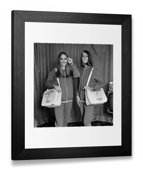 Framed Print : Liz Watson, 21, and Sandie Haig, 24, are members of a ladies football team in Sale