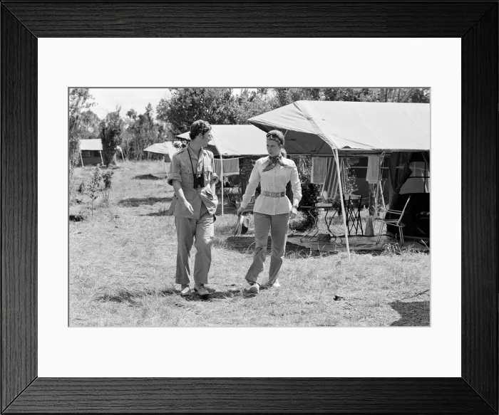 Framed Print : Prince Charles, Prince of Wales and Princess Anne visit the Masai Mara game reserve Framed Print : Prince Charles, Prince of Wales and Princess Anne visit the Masai Mara game reserve