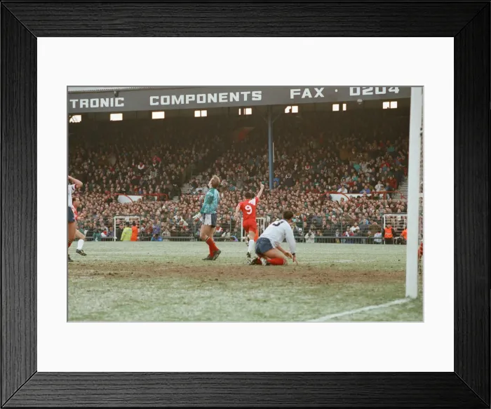Framed Print : FA Cup 3rd round. Bolton Wanderers v Liverpool. Burnden Park, Bolton. Final score 2-2 Framed Print : FA Cup 3rd round. Bolton Wanderers v Liverpool. Burnden Park, Bolton. Final score 2-2