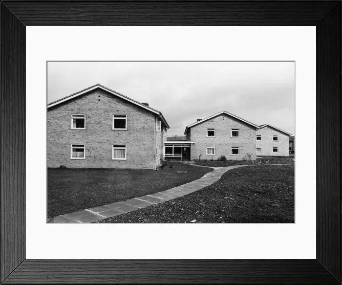 Framed Print : Residential housing in Oban Court Cambridge. 3rd May 1965 Framed Print : Residential housing in Oban Court Cambridge. 3rd May 1965