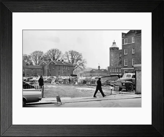 Framed Print : New Theatre site in Cambridge city centre. 1st March 1964 Framed Print : New Theatre site in Cambridge city centre. 1st March 1964