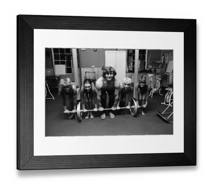 Framed Print : Penthouse girls football team training at David Prowse Gymnasium Framed Print : Penthouse girls football team training at David Prowse Gymnasium