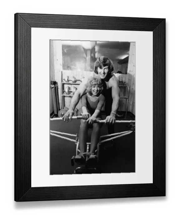 Framed Print : Penthouse girls football team training at David Prowse Gymnasium