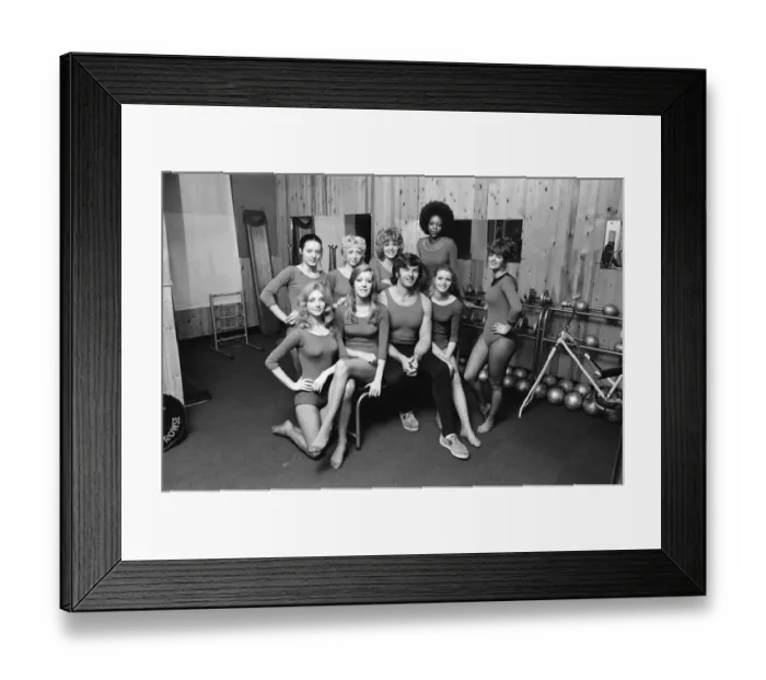 Framed Print : Penthouse girls football team training at David Prowse Gymnasium