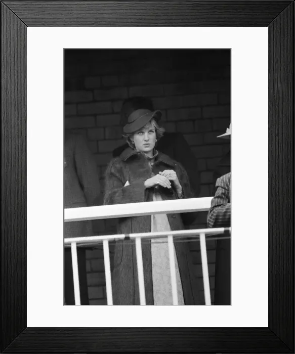 Framed Print : Princess Diana at Aintree Racecourse for the the Grand National horserace. 3rd April 1982 Framed Print : Princess Diana at Aintree Racecourse for the the Grand National horserace. 3rd April 1982