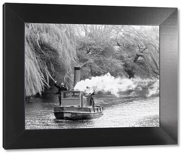 Steam boat on the River Cam, Cambridgeshire. 1st April 1991
