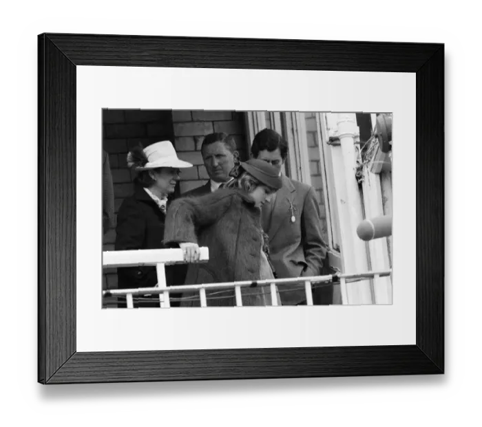 Framed Print : Princess Diana and Prince Charles at Aintree Racecourse for the the Grand National