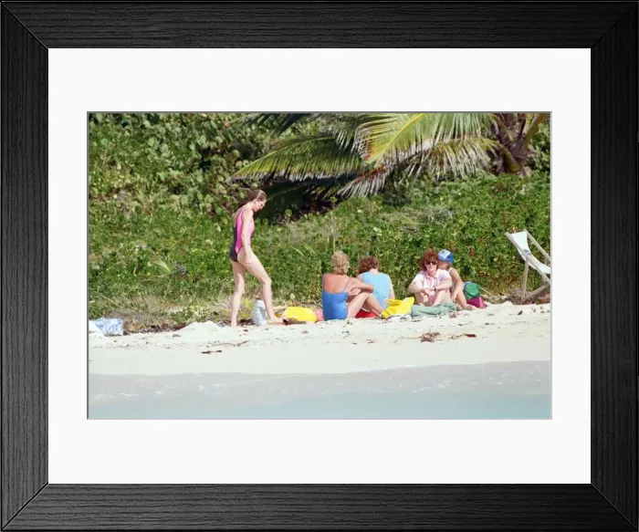 Framed Print : Diana, Princess of Wales on holiday on the British Virgin Islands. 9th January 1989