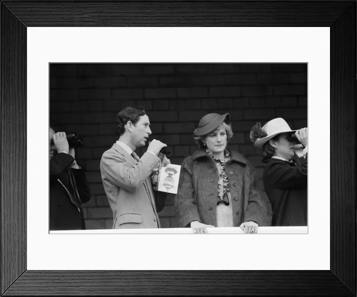 Framed Print : Princess Diana and Prince Charles at Aintree Racecourse for the the Grand National Framed Print : Princess Diana and Prince Charles at Aintree Racecourse for the the Grand National