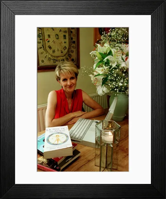 Framed Print : Penny Thornton Astrologer to Princess Diana June 1998 Framed Print : Penny Thornton Astrologer to Princess Diana June 1998