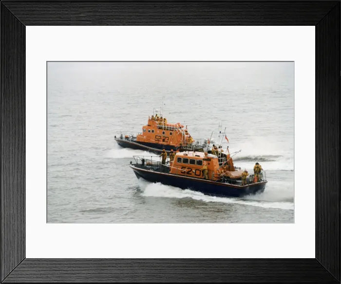 Framed Print : The old Barry lifeboat The Arun with its replacement Framed Print : The old Barry lifeboat The Arun with its replacement