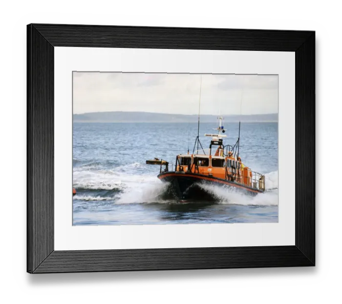 Framed Print : Tenby lifeboat at sea. 13th December 1990 DUPE OF LB 077 Colour 01504770 Framed Print : Tenby lifeboat at sea. 13th December 1990 DUPE OF LB 077 Colour 01504770