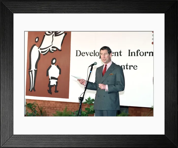 Framed Print : Prince Charles, Prince of Wales visits British Council in Kathmandu, Nepal