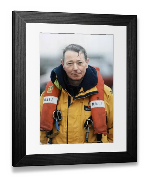 Framed Print : Barry lifeboat member Richie Tutton. 19th January 1998 Framed Print : Barry lifeboat member Richie Tutton. 19th January 1998
