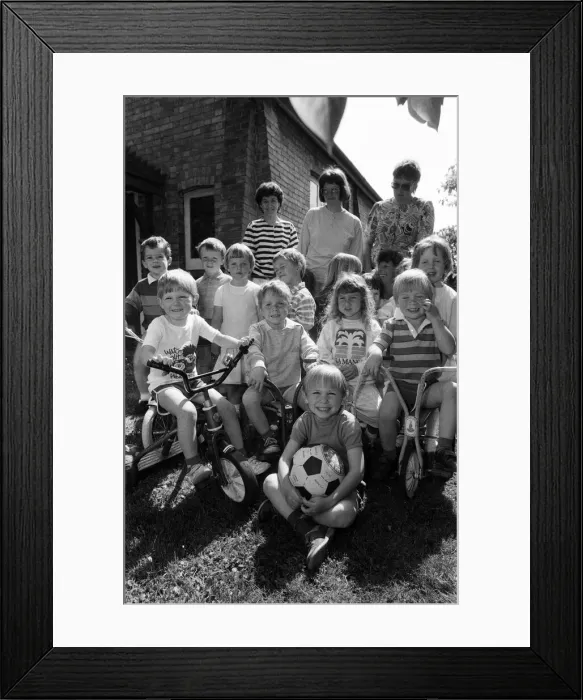Framed Print : Boxworth playgroup, Cambridgeshire. 16th March 1989 Framed Print : Boxworth playgroup, Cambridgeshire. 16th March 1989