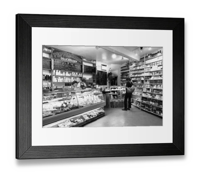 Framed Print : Picture taken inside Peppercorns Delicatessen on Mill Road, Cambridge, Cambridgeshire