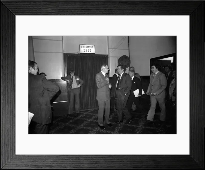 Framed Print : Chancellor of the Exchequer Denis Healey who cancelled his trip to the Commonwealth