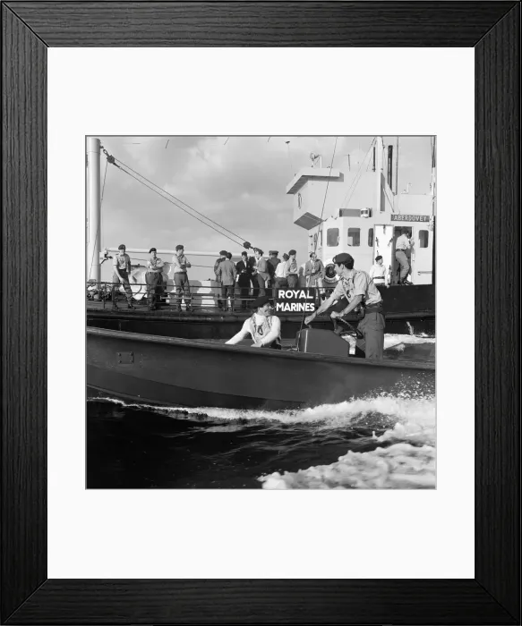 Framed Print : Prince Charles makes a parachute jump off the Dorset coast during his training as an RAF
