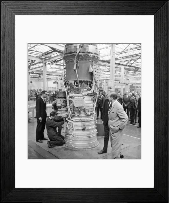 Framed Print : John Stonehouse MP, Minister of State for Technology, with French officials Framed Print : John Stonehouse MP, Minister of State for Technology, with French officials