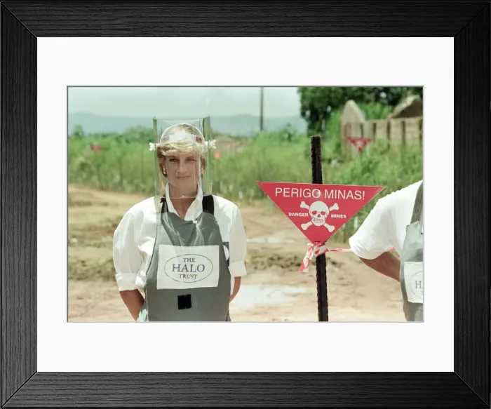 Framed Print : Diana, Princess of Wales during her four day British Red Cross mission to highlight Framed Print : Diana, Princess of Wales during her four day British Red Cross mission to highlight