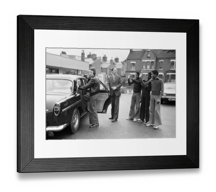 Framed Print : Norman Jarmaine gets VIP treatment as he starts his first day as an apprentice with