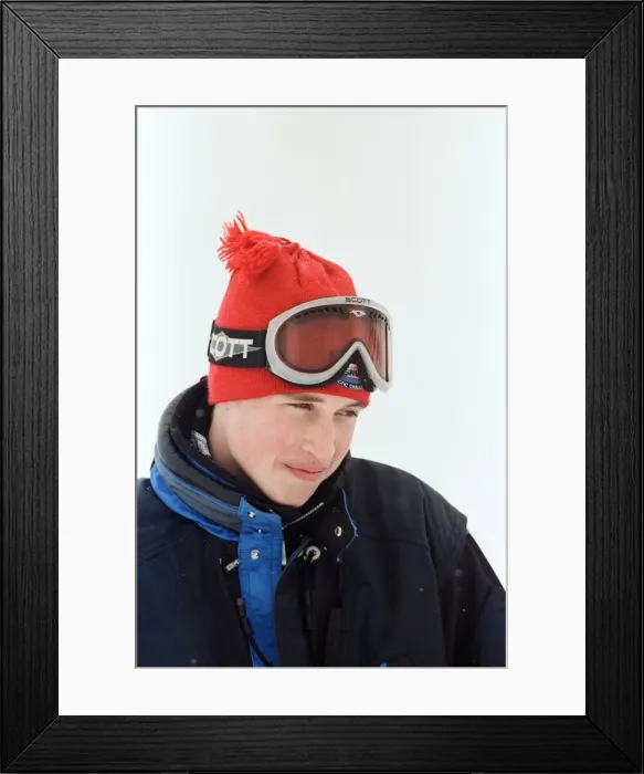 Framed Print : Princes William pictured during a skiing holiday with his father Prince Charles Framed Print : Princes William pictured during a skiing holiday with his father Prince Charles