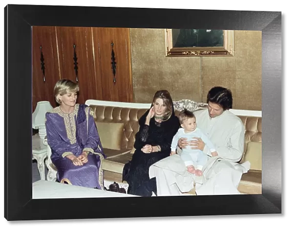 Princess Diana with Imran and Jemima Khan in Lahore, Pakistan. 23th May 1997