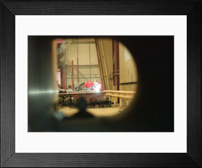 Framed Print : Work in progress at Hartlepool Steel Fabrications on the Gateshead Angel of the North Framed Print : Work in progress at Hartlepool Steel Fabrications on the Gateshead Angel of the North