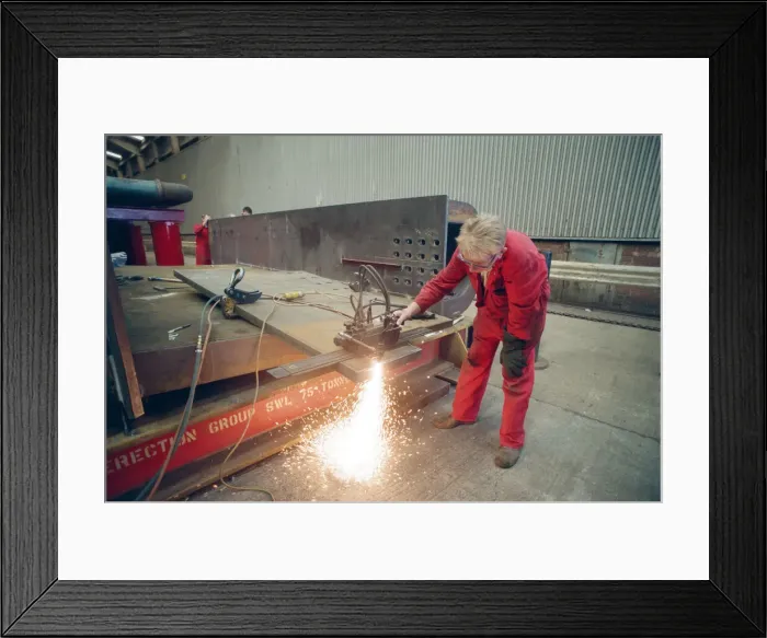 Framed Print : Work in progress at Hartlepool Steel Fabrications on the Gateshead Angel of the North Framed Print : Work in progress at Hartlepool Steel Fabrications on the Gateshead Angel of the North