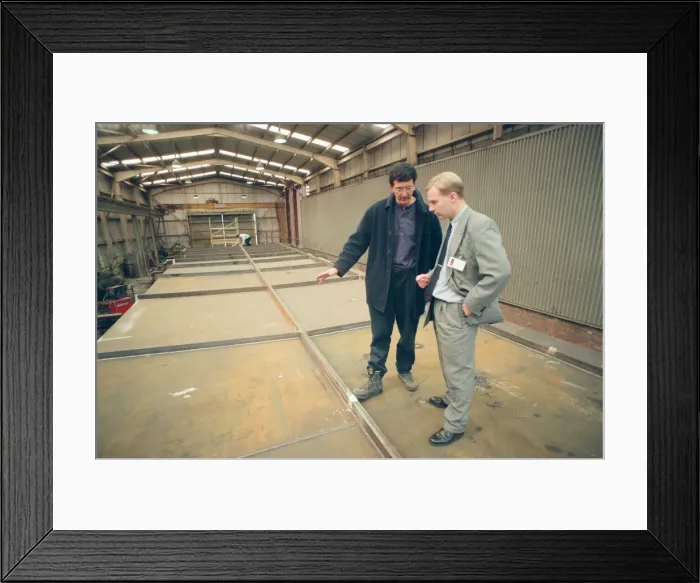 Framed Print : Work in progress at Hartlepool Steel Fabrications on the Gateshead Angel of the North Framed Print : Work in progress at Hartlepool Steel Fabrications on the Gateshead Angel of the North