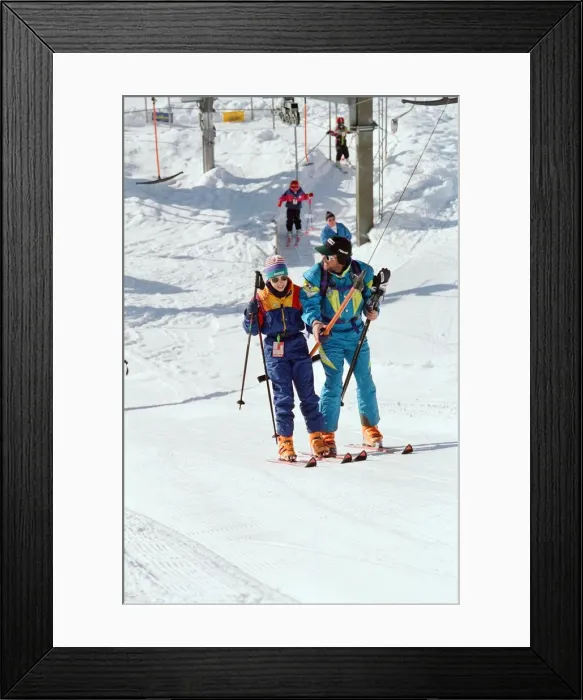 Framed Print : Prince William during a skiing holiday in Klosters, Switzerland. February 1994